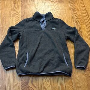 L.L. Bean Gray Fleece Pullover Sweatshirt